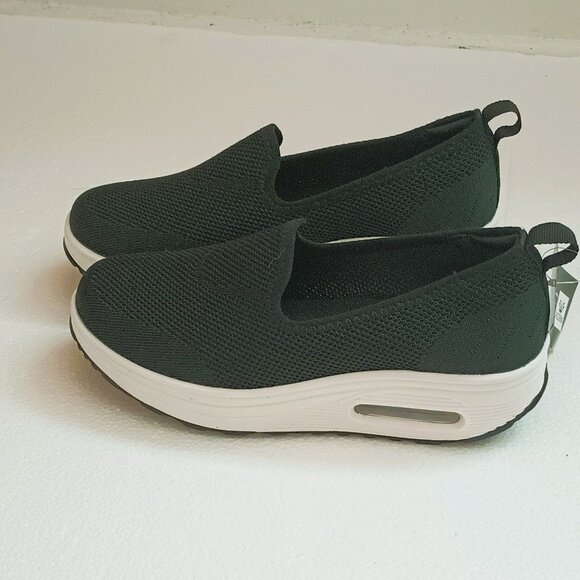 Ruideng Air Cushion Mesh Walking Shoes 7  Women's Black Platform Sneakers - Picture 1 of 14